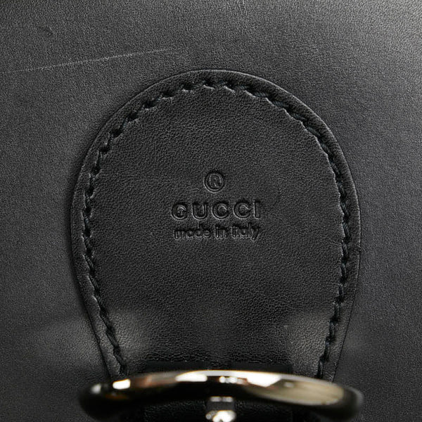 グッチ ボストンバッグ トラベルバッグ ブラック レザー レディース GUCCI 【中古】