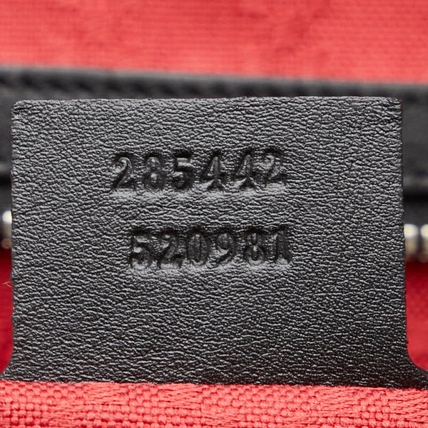 グッチ ボストンバッグ トラベルバッグ ブラック レザー レディース GUCCI 【中古】
