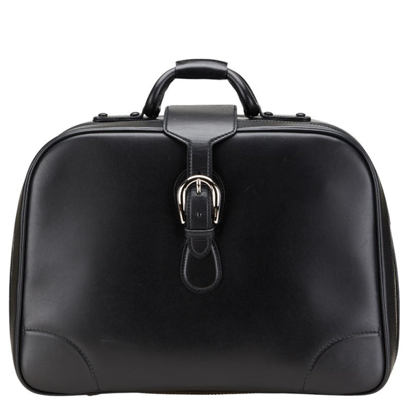 グッチ ボストンバッグ トラベルバッグ ブラック レザー レディース GUCCI 【中古】