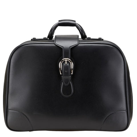 グッチ ボストンバッグ トラベルバッグ ブラック レザー レディース GUCCI 【中古】