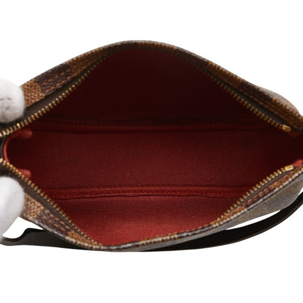 ルイ ヴィトン ダミエ トゥルース メイクアップ ポーチ ハンドバッグ N51982 ブラウン PVC レザー レディース LOUIS VUITTON 【中古】
