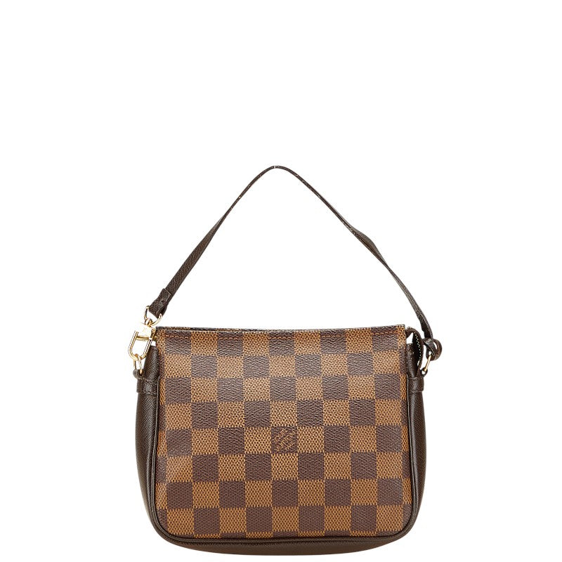 ルイ ヴィトン ダミエ トゥルース メイクアップ ポーチ ハンドバッグ N51982 ブラウン PVC レザー レディース LOUIS VUITTON 【中古】