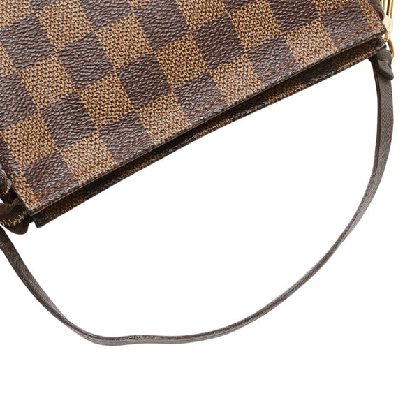 ルイ ヴィトン ダミエ トゥルース メイクアップ ポーチ ハンドバッグ N51982 ブラウン PVC レザー レディース LOUIS VUITTON 【中古】