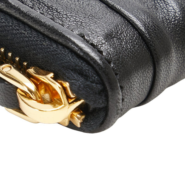プラダ ナッパゴーフル 長財布 ブラック レザー レディース PRADA 【中古】