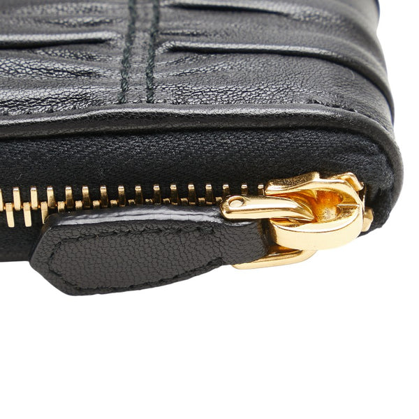 プラダ ナッパゴーフル 長財布 ブラック レザー レディース PRADA 【中古】