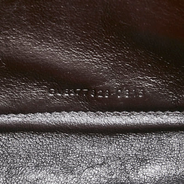 サンローラン YSL Vステッチ チェーンウォレット ショルダーバッグ 377828 レッド レザー レディース SAINT LAURENT 【中古】