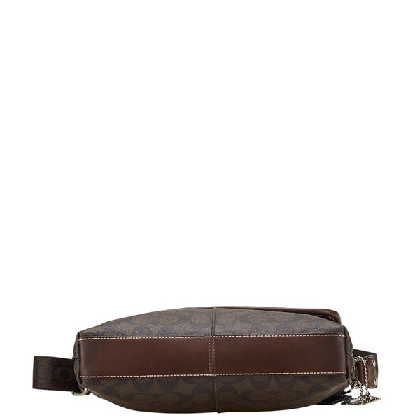 コーチ シグネチャー ショルダーバッグ 70333 ブラウン PVC レザー レディース COACH 【中古】