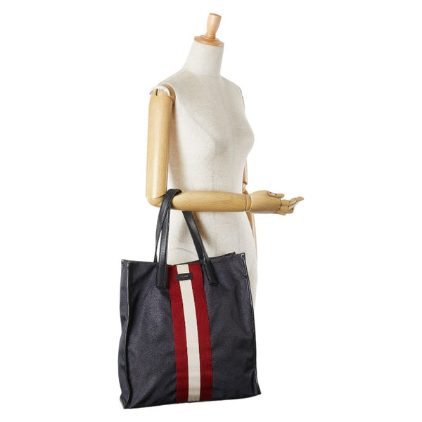 バリー トートバッグ グレー マルチカラー ナイロン レザー メンズ BALLY 【中古】