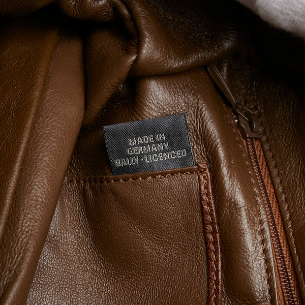 バリー ミニボストンバッグ ハンドバッグ ブラウン オーストリッチ レディース BALLY 【中古】