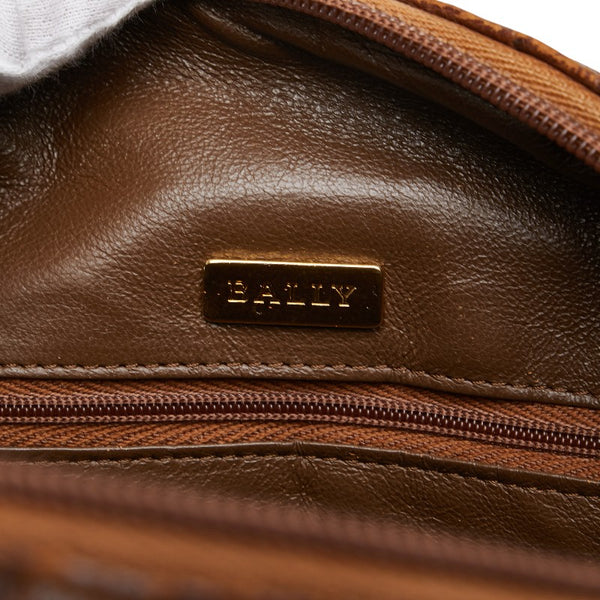 バリー ミニボストンバッグ ハンドバッグ ブラウン オーストリッチ レディース BALLY 【中古】