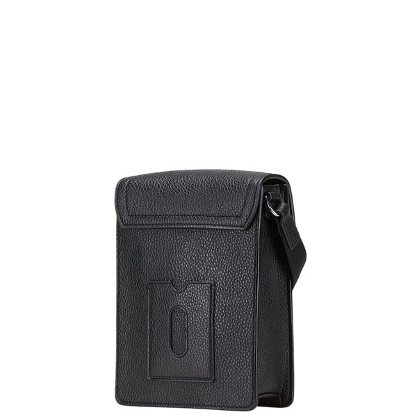 マイケルコース ロゴ ショルダーバッグ ブラック レザー レディース Michael Kors 【中古】