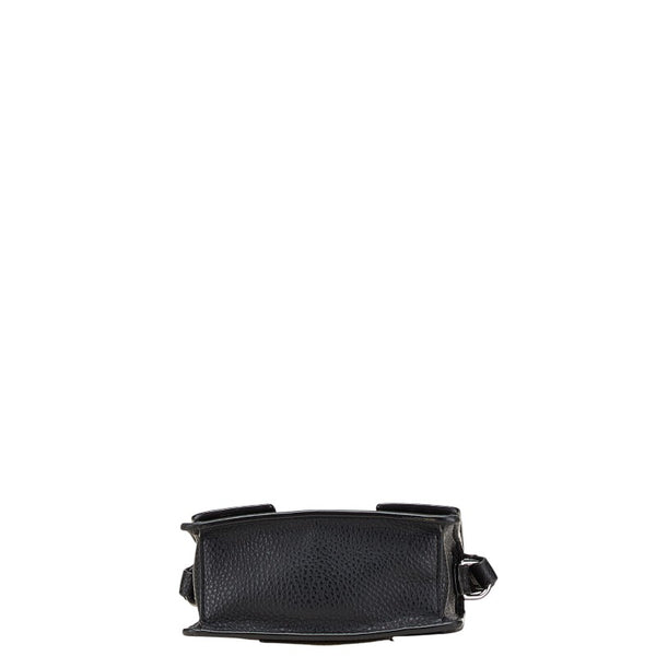 マイケルコース ロゴ ショルダーバッグ ブラック レザー レディース Michael Kors 【中古】