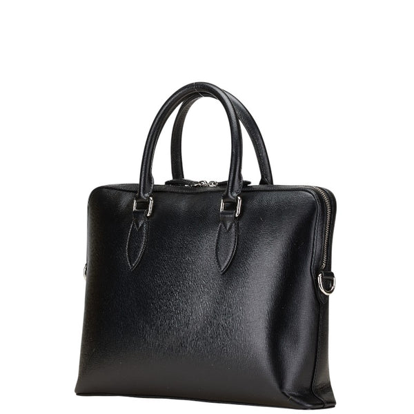 バーバリー ロゴ ショルダーバッグ ブラック レザー レディース BURBERRY 【中古】