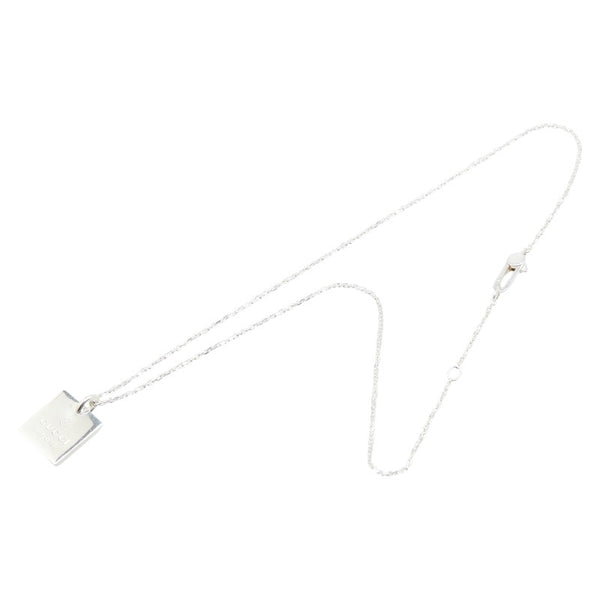 グッチ スクエア プレート ネックレス SV925 シルバー レディース GUCCI 【中古】