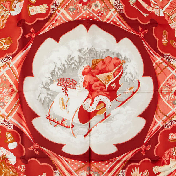 サルヴァトーレフェラガモ サルヴァトーレ フェラガモ スカーフ レッド シルク レディース Salvatore Ferragamo 【中古】