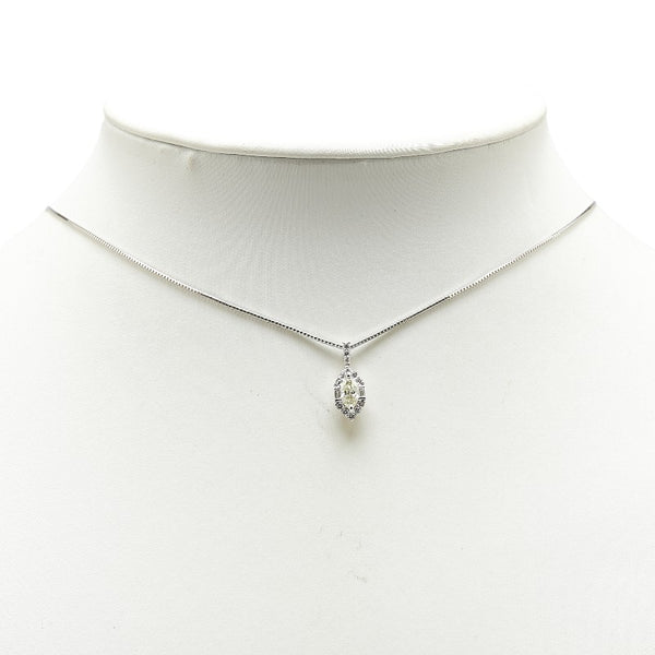 Pt900 プラチナ Pt850 プラチナ ダイヤ0.46ct ダイヤ0.20ct ペンダントネックレス レディース 【中古】