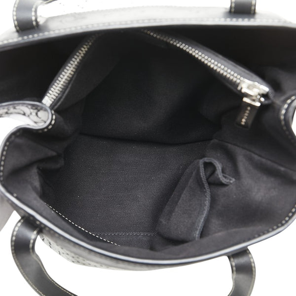 セリーヌ マカダム ハンドバッグ トートバッグ グレー ブラック キャンバス レザー レディース CELINE 【中古】