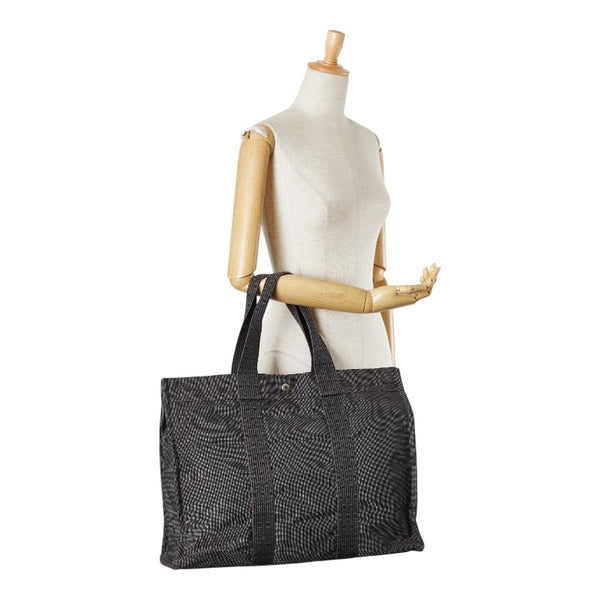 エルメス エールライントートGM トートバッグ ハンドバッグ グレー キャンバス レディース HERMES 【中古】