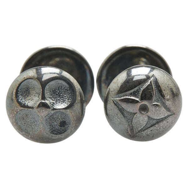 ルイ ヴィトン ブトン ドゥ マンシェット カフス カフリンクス M30976 シルバー SV925 シルバー メンズ LOUIS VUITTON 【中古】
