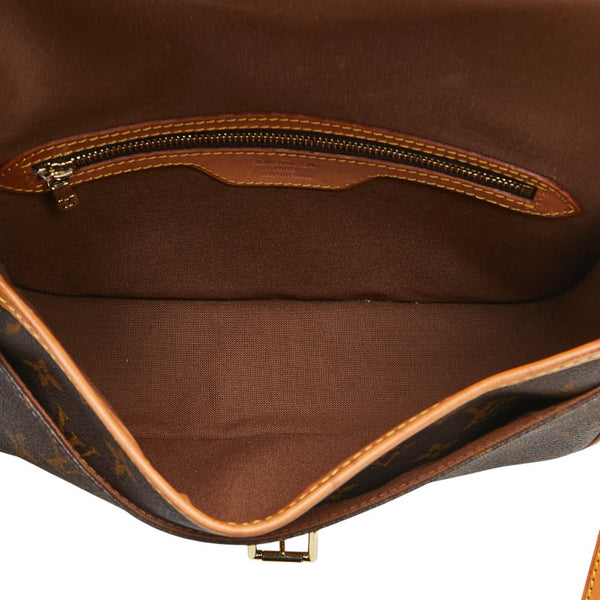 ルイ ヴィトン モノグラム ソローニュ ショルダーバッグ M42250 ブラウン PVC レザー レディース LOUIS VUITTON 【中古】