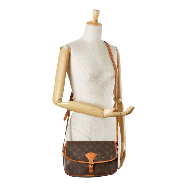 ルイ ヴィトン モノグラム ソローニュ ショルダーバッグ M42250 ブラウン PVC レザー レディース LOUIS VUITTON 【中古】