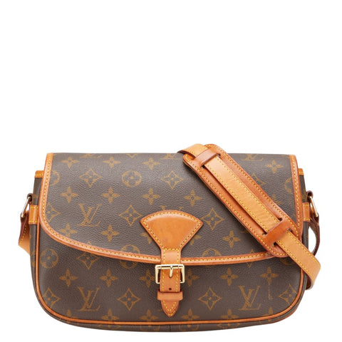ルイ ヴィトン モノグラム ソローニュ ショルダーバッグ M42250 ブラウン PVC レザー レディース LOUIS VUITTON 【中古】