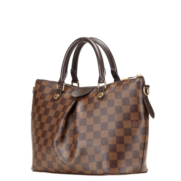 ルイ ヴィトン ダミエ シエナ PM ハンドバッグ ショルダーバッグ 2WAY N41545 ブラウン PVC レザー レディース LOUIS VUITTON 【中古】