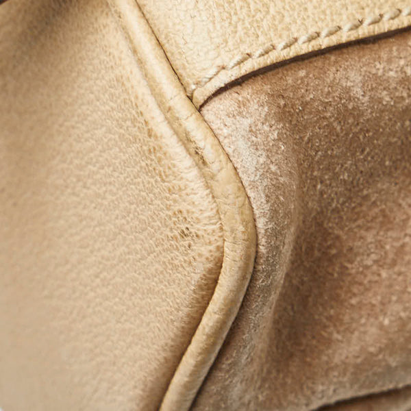 グッチ バンブー リュック バックパック 003.2058.0016 ベージュ スウェード レザー レディース GUCCI 【中古】