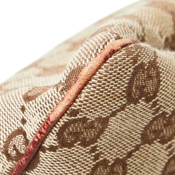 グッチ GGキャンバス ショルダーバッグ 113013 ベージュ レッド キャンバス レザー レディース GUCCI 【中古】