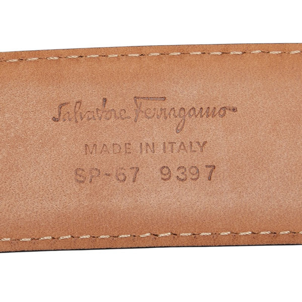 サルヴァトーレフェラガモ LIMITED EDITION ガンチーニ ベルト ブルー レザー メンズ Salvatore Ferragamo 【中古】