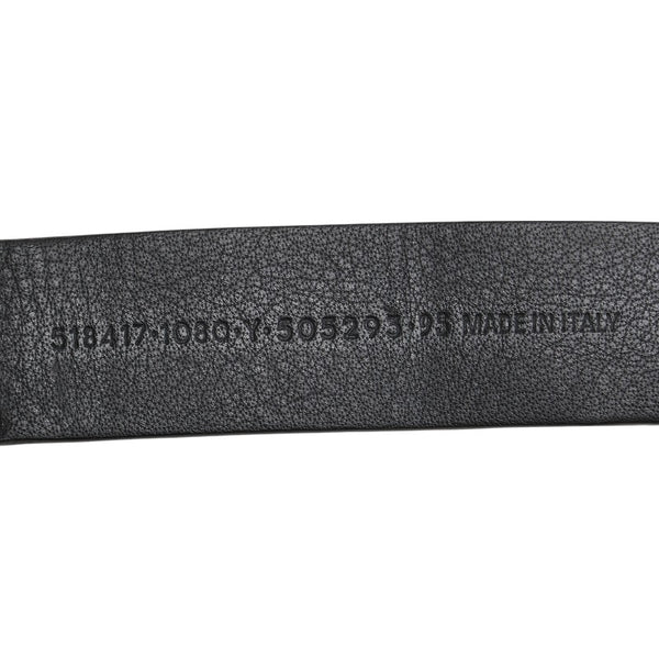 バレンシアガ エブリデイ ベルト サイズ：95 518417 ブラック レザー レディース BALENCIAGA 【中古】