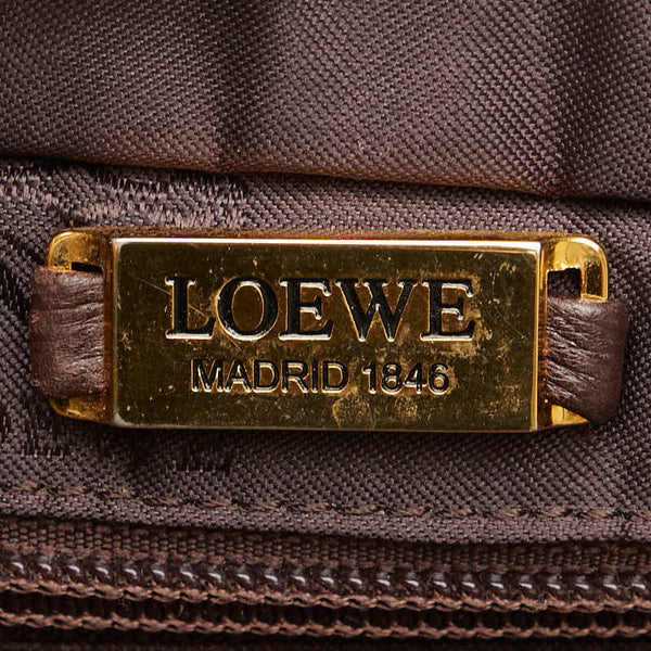 ロエベ アナグラム ショルダーバッグ ブラウン レザー レディース LOEWE 【中古】