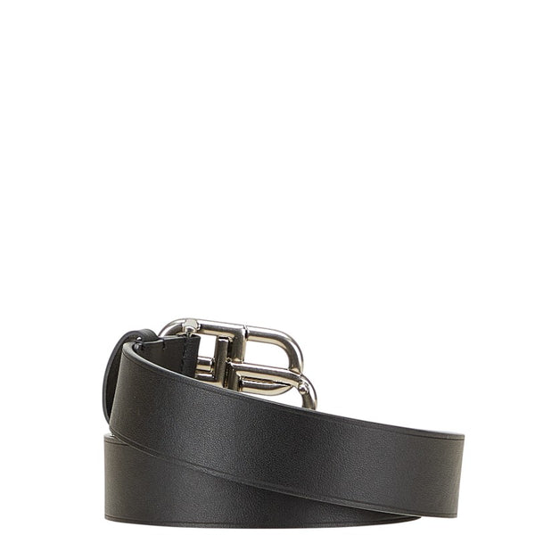 バレンシアガ BBロゴバックル ベルト サイズ:100 ブラック レザー メンズ BALENCIAGA 【中古】