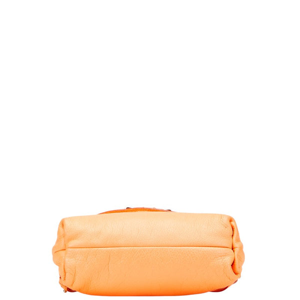 クロエ リリィ リボン ハンドバッグ ショルダーバッグ 2WAY オレンジ レザー レディース Chloe 【中古】