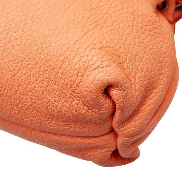 クロエ リリィ リボン ハンドバッグ ショルダーバッグ 2WAY オレンジ レザー レディース Chloe 【中古】