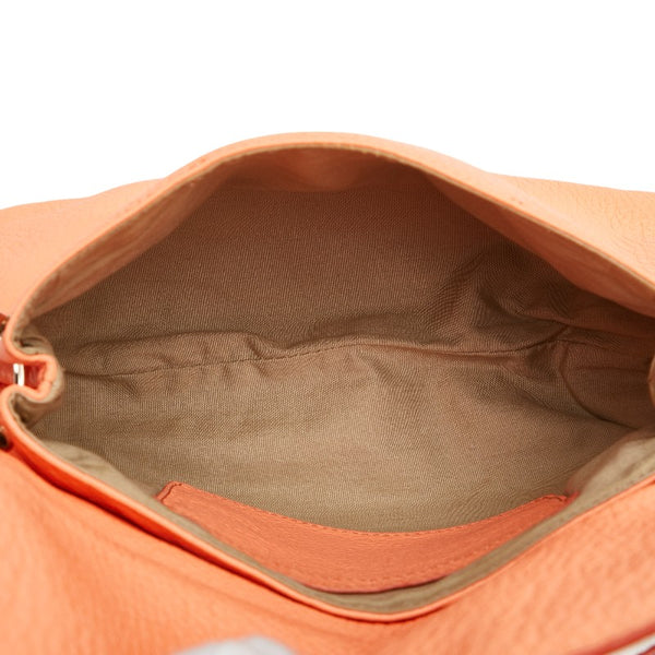 クロエ リリィ リボン ハンドバッグ ショルダーバッグ 2WAY オレンジ レザー レディース Chloe 【中古】