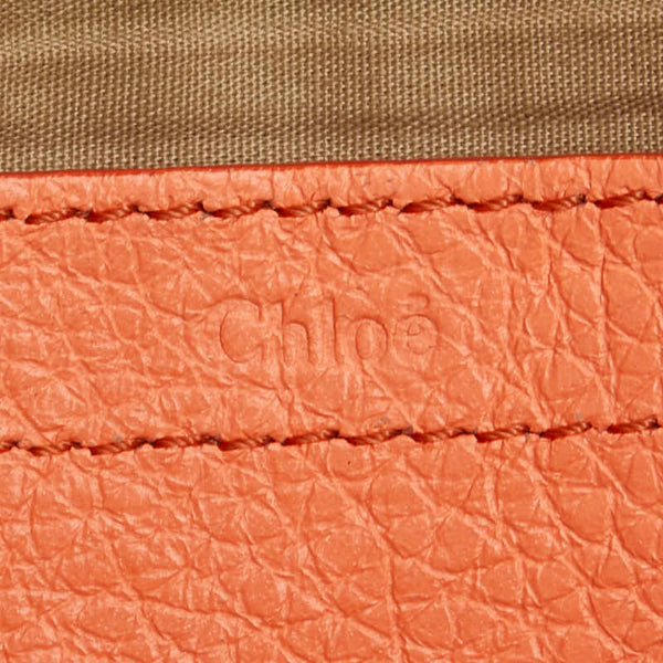 クロエ リリィ リボン ハンドバッグ ショルダーバッグ 2WAY オレンジ レザー レディース Chloe 【中古】