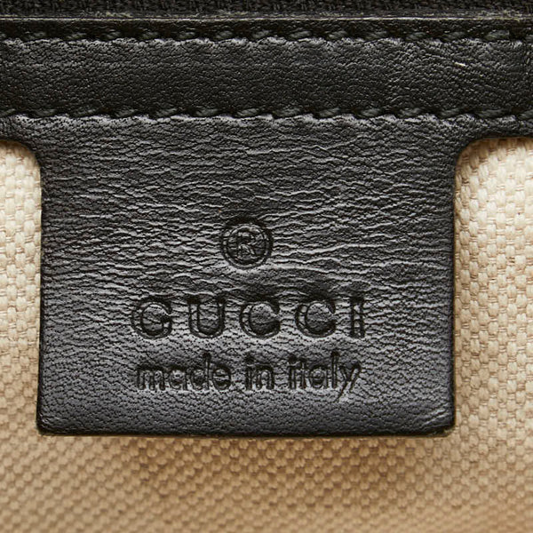 グッチ ディアマンテ ハンドバッグ トートバッグ 257341 ブラック ベージュ キャンバス レザー レディース GUCCI 【中古】