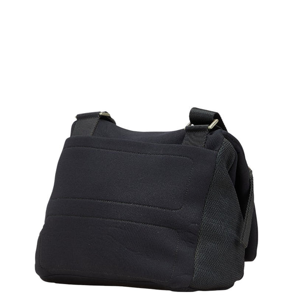 プラダ スポーツライン ロゴ 斜め掛け ショルダーバッグ ブラック ポリウレタン レディース PRADA 【中古】