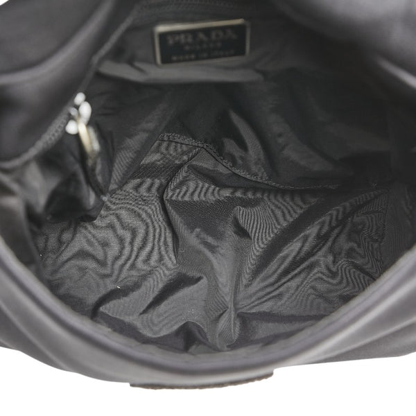 プラダ スポーツライン ロゴ 斜め掛け ショルダーバッグ ブラック ポリウレタン レディース PRADA 【中古】