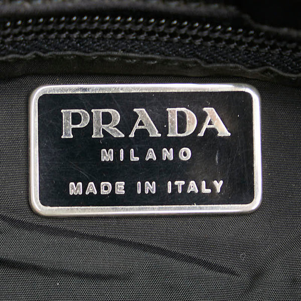 プラダ スポーツライン ロゴ 斜め掛け ショルダーバッグ ブラック ポリウレタン レディース PRADA 【中古】