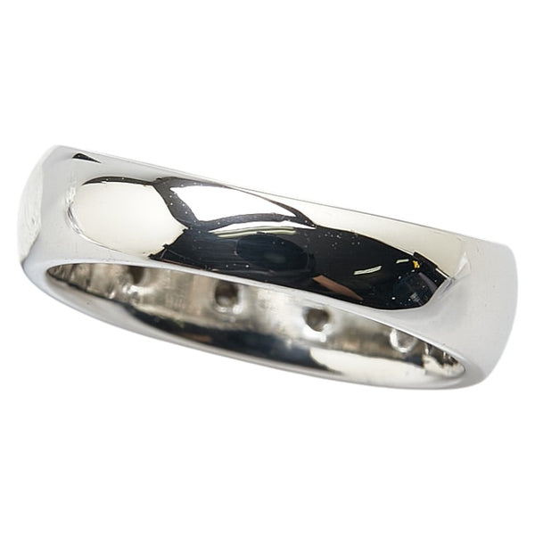 Pt900 プラチナ ダイヤ0.35ct ドット 水玉 リング 指輪 レディース 9.5号 【中古】