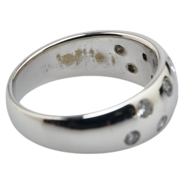 Pt900 プラチナ ダイヤ0.35ct ドット 水玉 リング 指輪 レディース 9.5号 【中古】