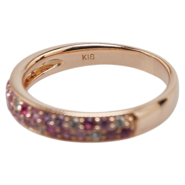 K18PG ピンクゴールド サファイア0.45ct リング 指輪 レディース 11号 【中古】