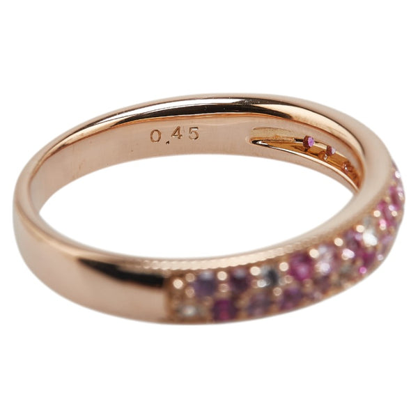 K18PG ピンクゴールド サファイア0.45ct リング 指輪 レディース 11号 【中古】