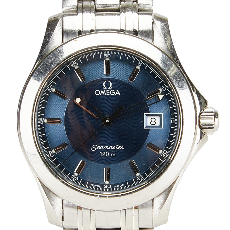 オメガ シーマスター120 腕時計 2511.81 クオーツ ネイビー文字盤 ステンレススチール メンズ OMEGA 【中古】
