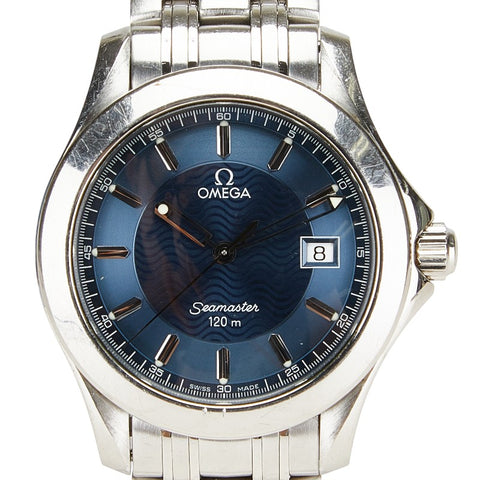 オメガ シーマスター120 腕時計 2511.81 クオーツ ネイビー文字盤 ステンレススチール メンズ OMEGA 【中古】