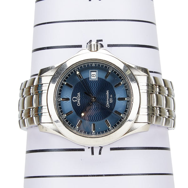 オメガ シーマスター120 腕時計 2511.81 クオーツ ネイビー文字盤 ステンレススチール メンズ OMEGA 【中古】