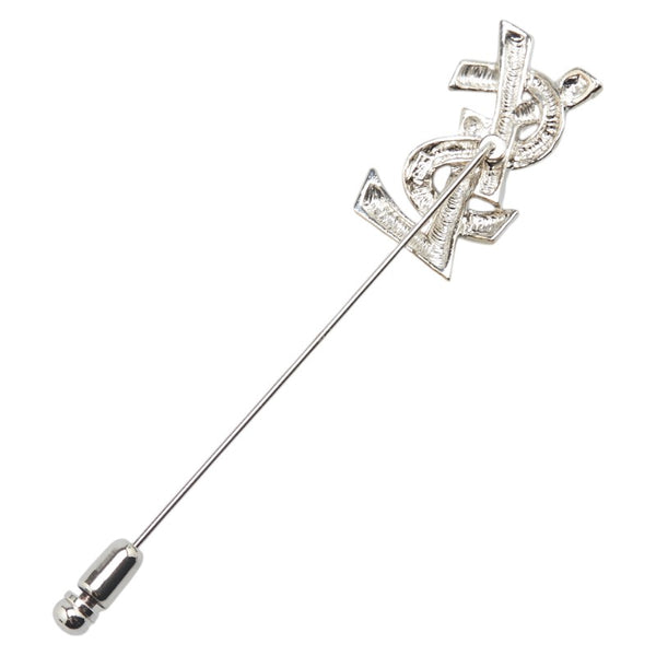 サンローラン YSL ブローチ シルバー メッキ レディース SAINT LAURENT 【中古】