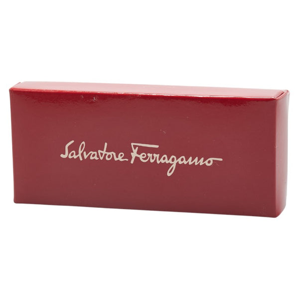 サルヴァトーレフェラガモ ヴァラリボン バレッタ ゴールド ブラック メッキ キャンバス レディース Salvatore Ferragamo 【中古】